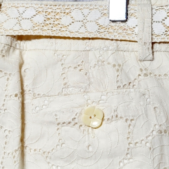 Sara Jane Eyelet & Rosette Lace Cotton Flare Pants (10) - Picture 4 of 12